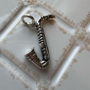 Saxophone Vintage Sterling Silver Charm NOS Store Buyout 925 Pendant